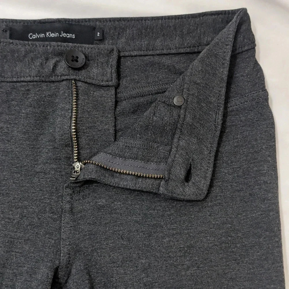Calvin Klein Women's Stretch Ponte Pants, Color Charcoal Gray Size Various - Picture 9 of 12